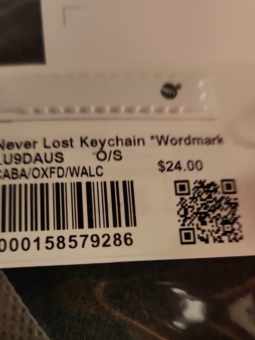 lululemon athletica Red and Gold Never Lost Key Chain